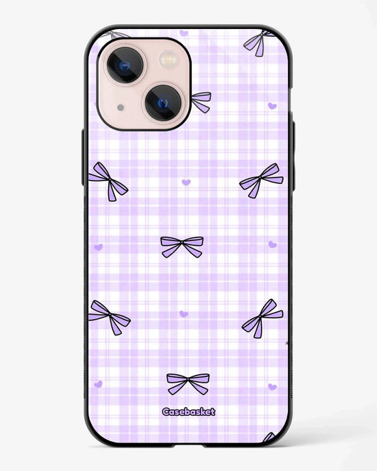 Purple Puff Bow Glossy Phone Cover