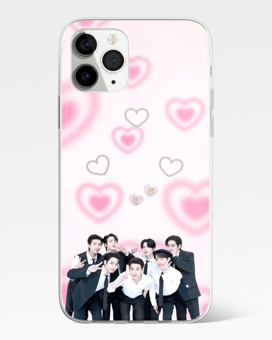 BTS Pink Hearts Phone Cover