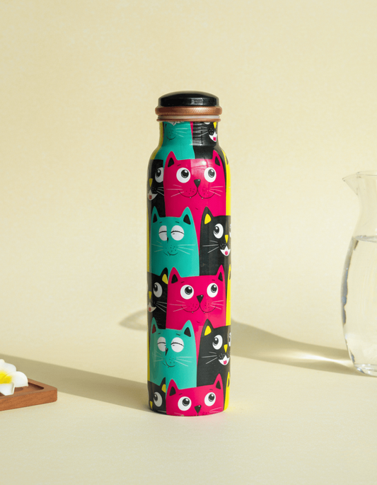 Happy Whiskers Copper Bottle