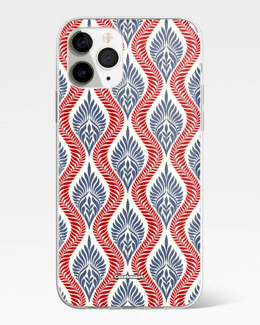 Red Blue Motif Print Phone Cover