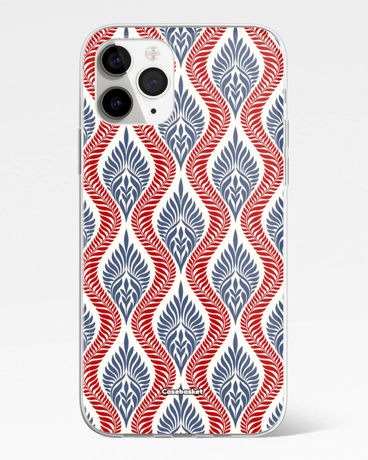 Red Blue Motif Print Phone Cover