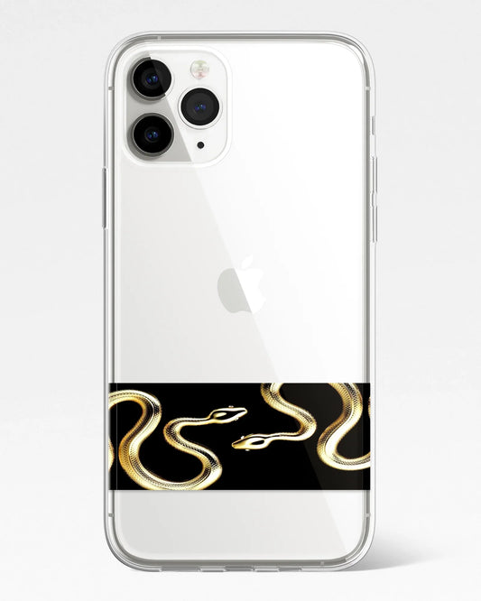 Golden Serpents Transparent Silicone Phone Cover