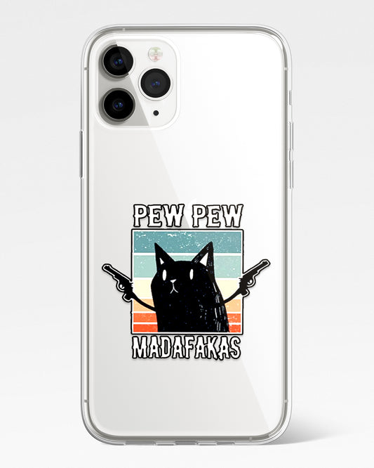 Bang Bang Meow Transparent Silicone Phone Cover