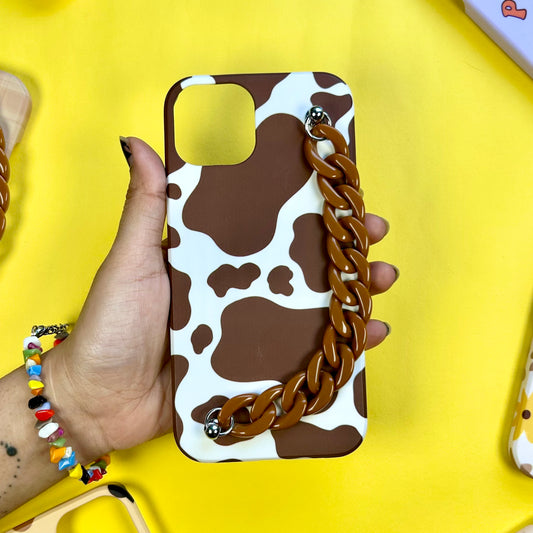 Walnut Whimsy Brown Chain Phone Cover