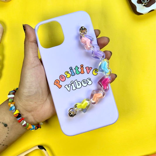 Positive Vibes Candy Heart Chain Phone Cover