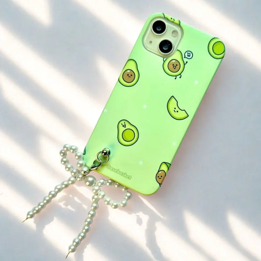 Baby Avocados Bow Bead Pearl Phone Cover