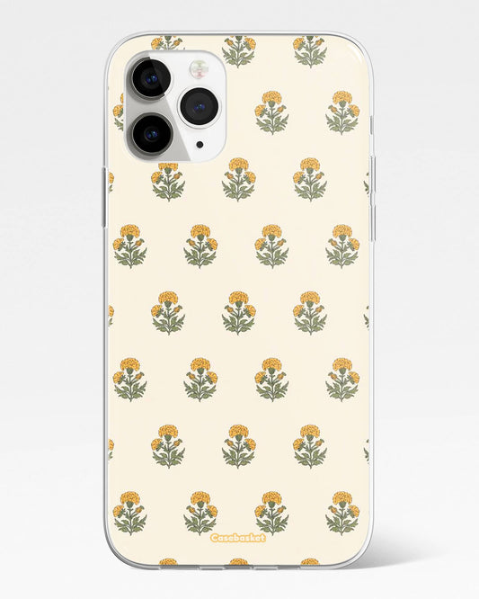 Vintage Marigold Floral Print Phone Cover