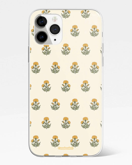 Vintage Marigold Floral Print Phone Cover
