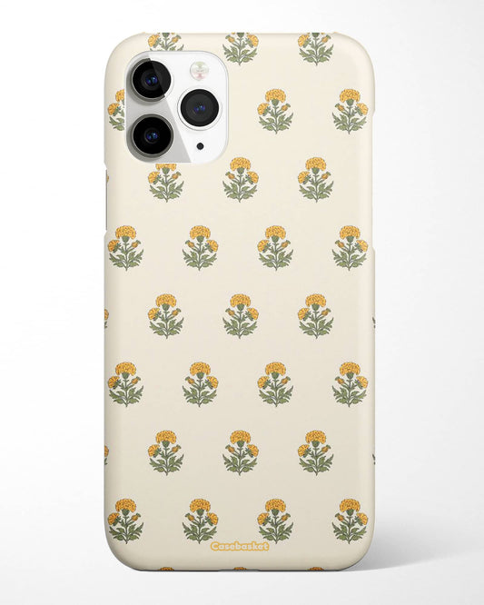 Vintage Marigold Floral Print Phone Cover