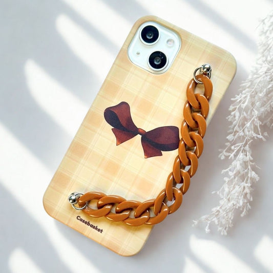 Retro Rust Brown Chain Phone Cover