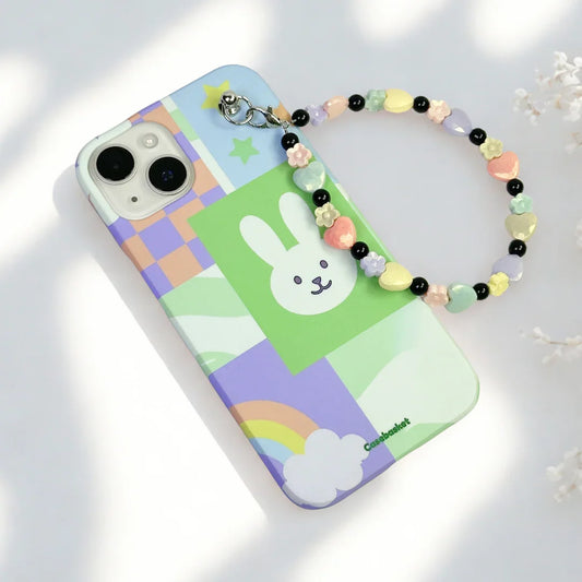 Minty BunBun Heartflowers Fall Chain Phone Cover