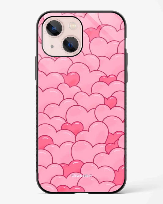 Pink Bubble Hearts Glossy Phone Cover