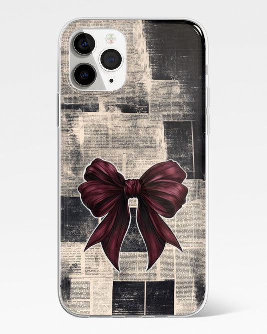 Burgundy Bow Phone Cover
