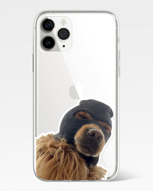 Undercover Pup Meme Transparent Phone Cover