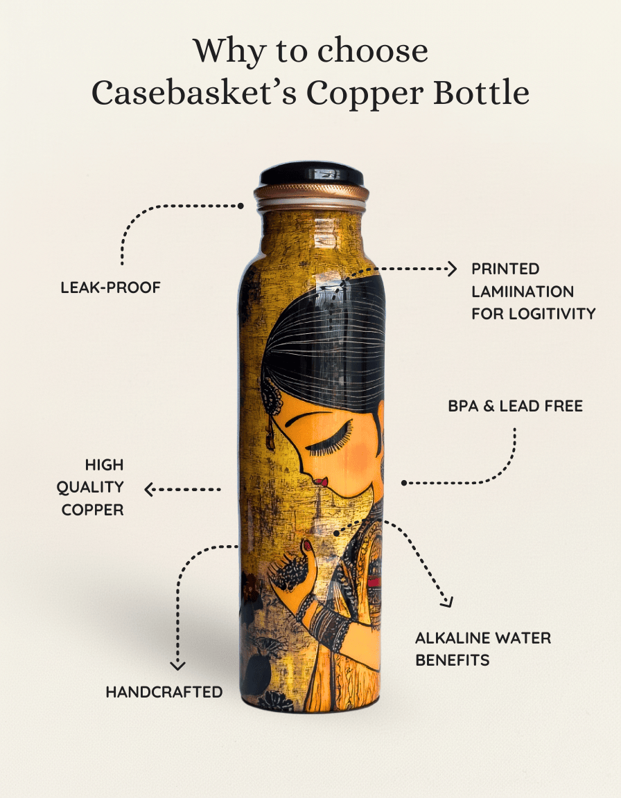 Aurora Apsara Artistic Copper Bottle