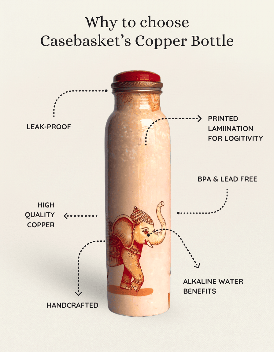 Elephant Grace Copper Bottle