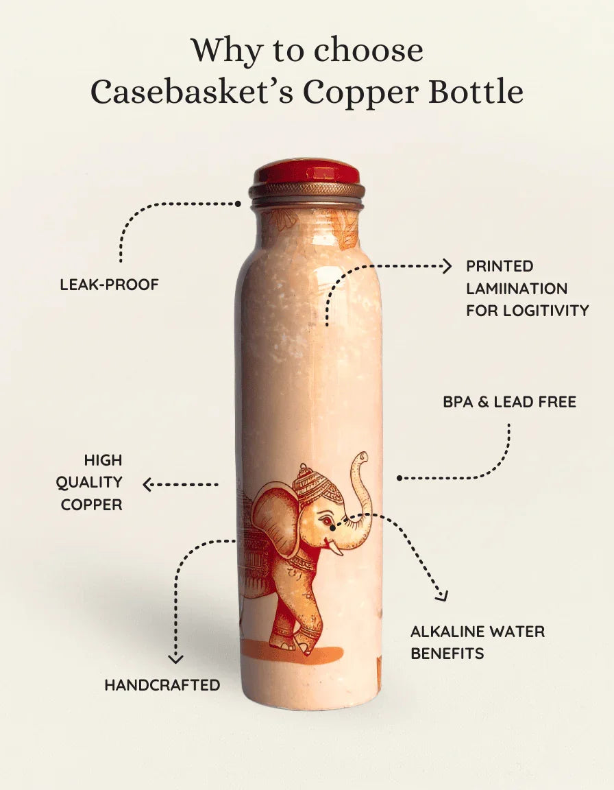 Elephant Grace Copper Bottle