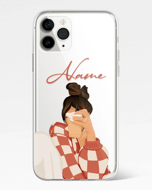 Cozy Sips Transparent Silicone Phone Cover