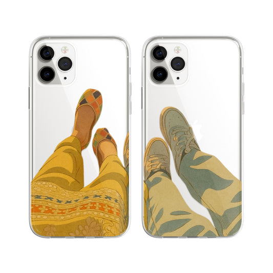 Two Paths, One Journey Couple Transparent Phone Cover