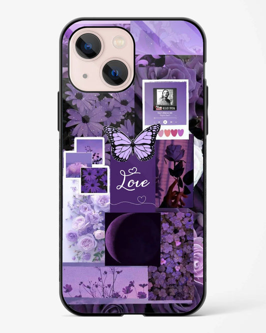 Amethyst aura aesthetic Glossy Phone Cover