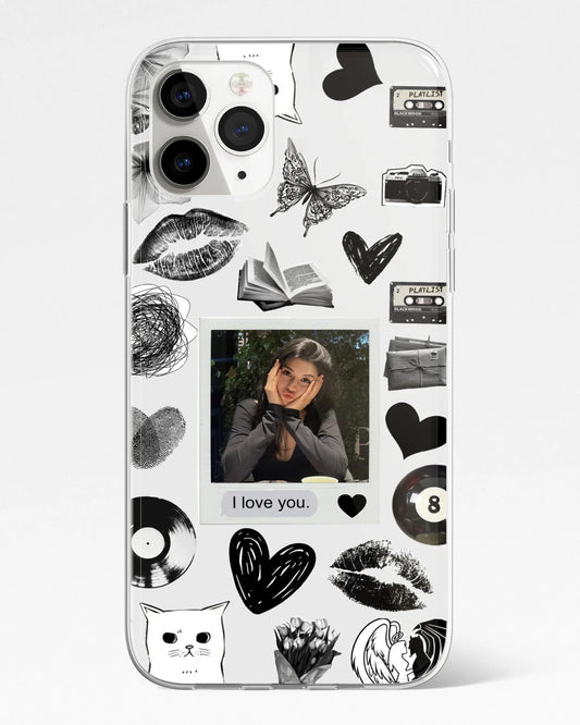 Black Retro Polaroid Phone Cover