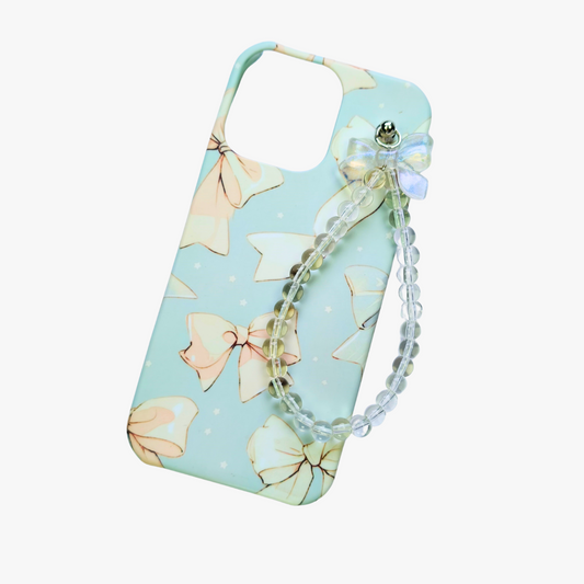 Bowsie Glow in Dark Bow Pearl Fall Chain Phone Cover