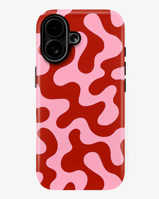 Red Drip Glossy Armour Shell Phone Cover