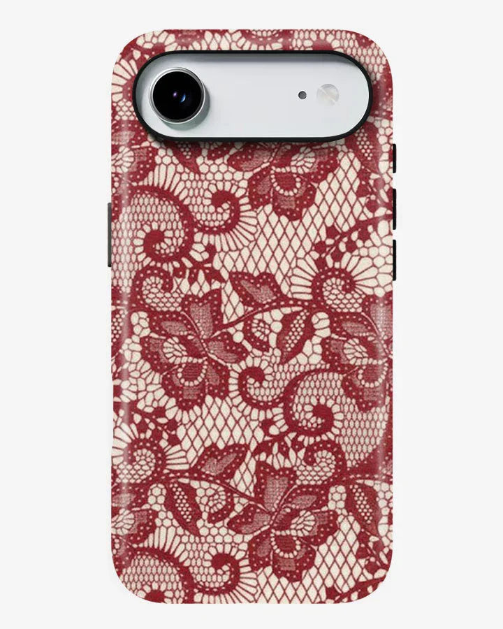 Ruby Lace Glossy Armour Shell Phone Cover