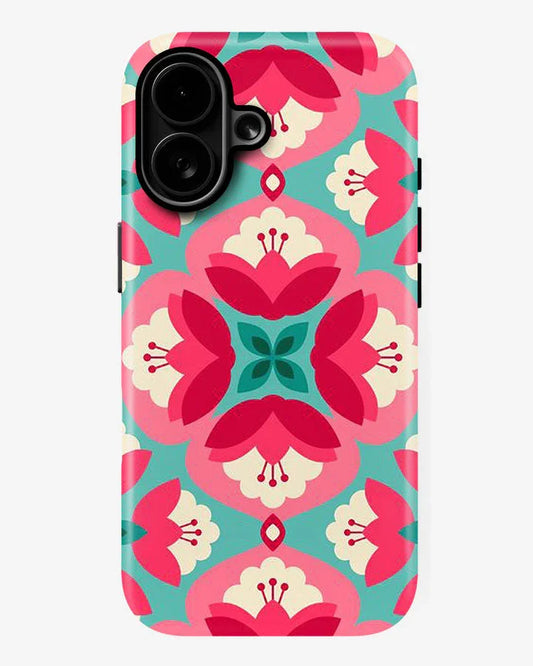 Pink Teal Glossy Armour Shell Phone Cover