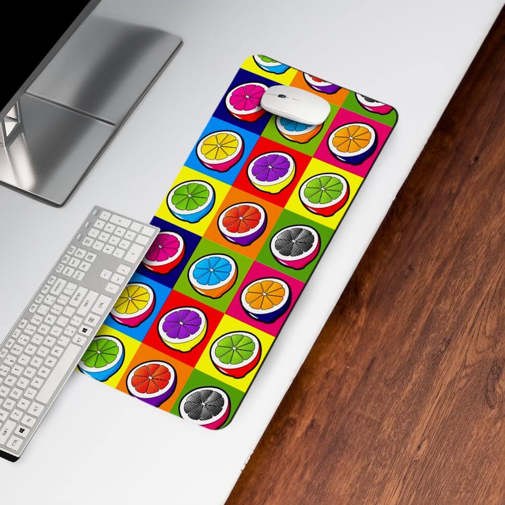 Lemon Pop Print Desk Mat