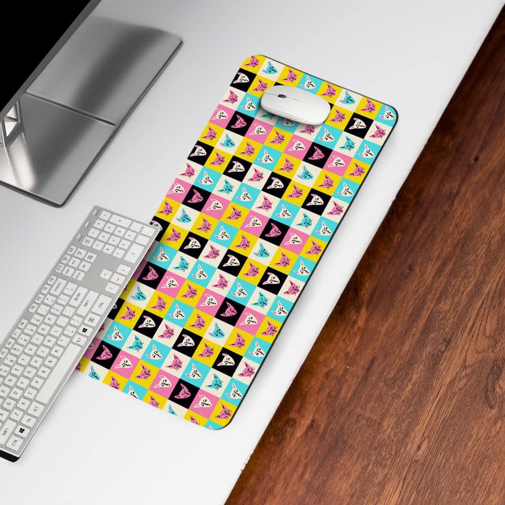 Meowzical Print Desk Mat
