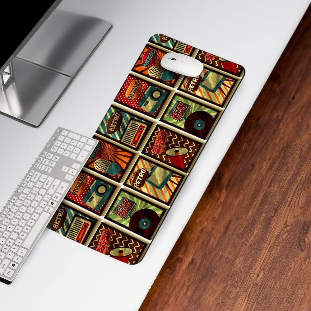 Old-School Print Desk Mat