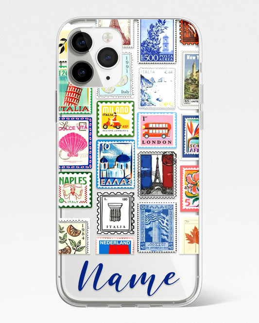 Global Stamps Transparent Silicone Phone Cover