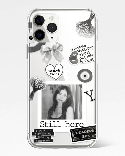 Swiftcore Frame Black & White Transparent Silicone Cover