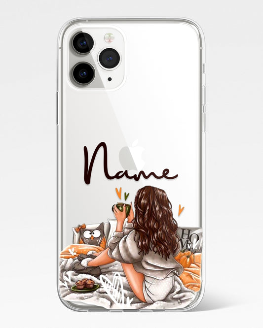 Pumpkin Latte Transparent Silicone Phone Cover