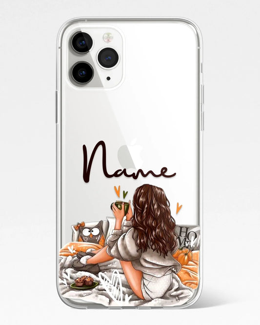 Pumpkin Latte Transparent Silicone Phone Cover