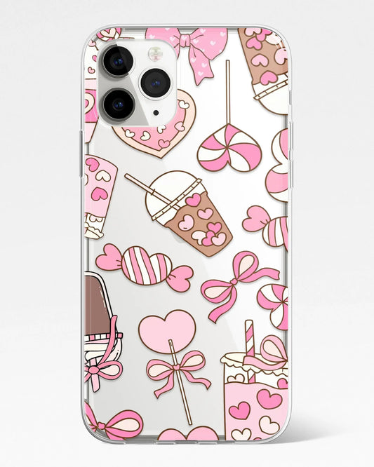 Love Lollies Hearts Transparent Phone Cover