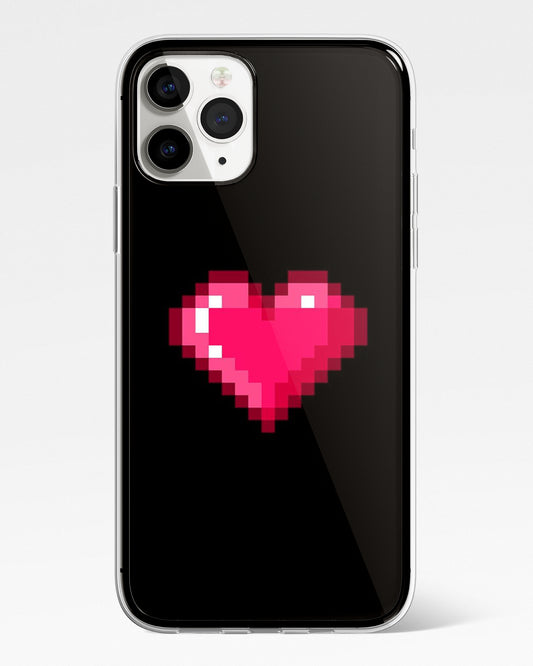 Pixel Black-Red Heart Phone Cover