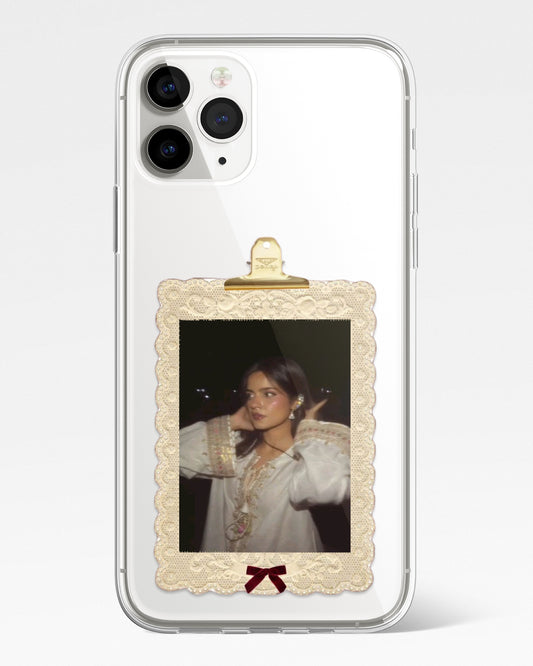 Vintage Chic Frame Transparent Silicone Cover