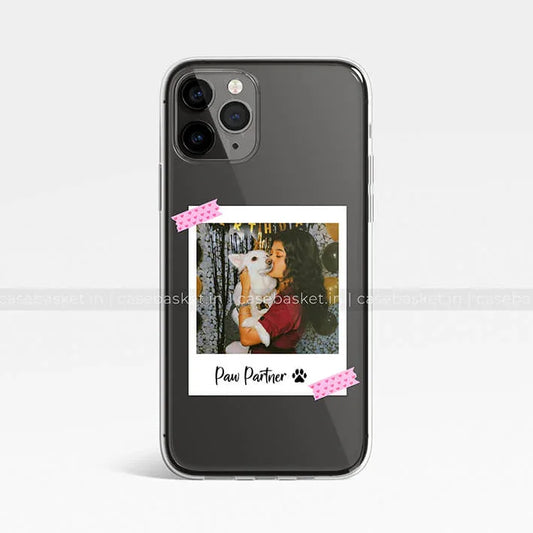 Pink Tape Polaroid Frame Transparent Silicone Cover