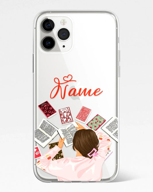 Lost in Pages Transparent Silicone Phone Cover