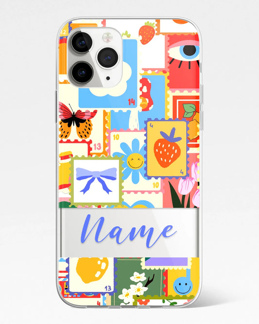Happy Stamps Transparent Silicone Phone Cover
