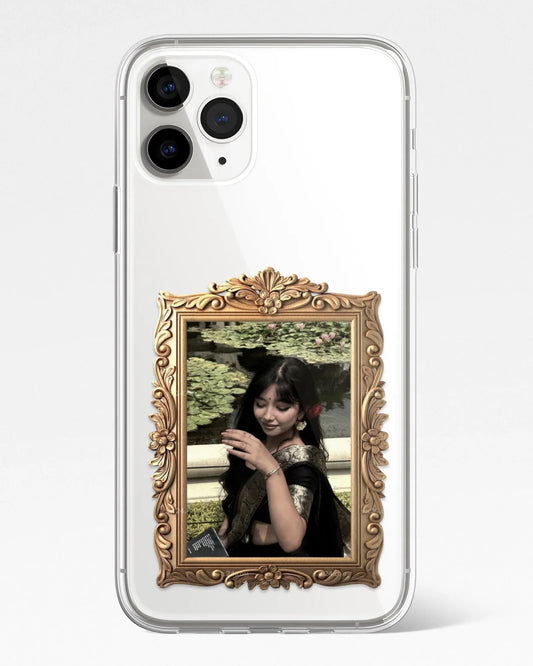 Golden Frame Transparent Silicone Cover