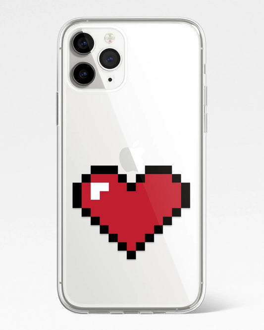 8-Bit Love Transparent Phone Cover