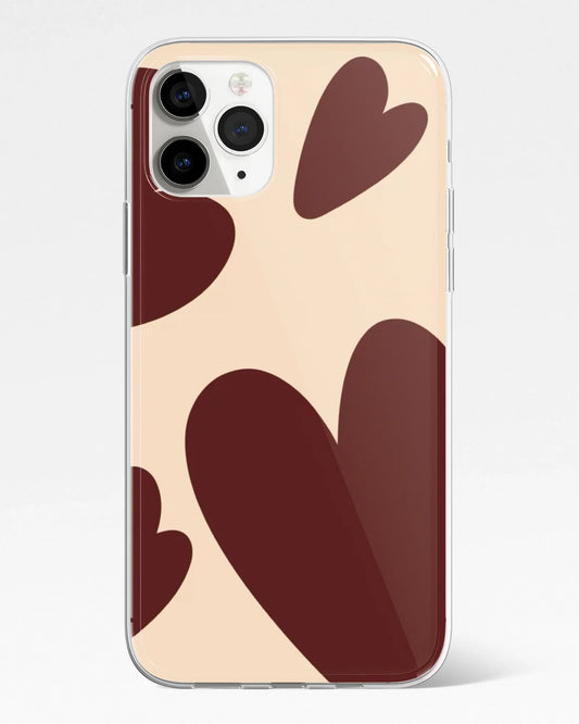 Velvet Cocoa Heart Phone Cover