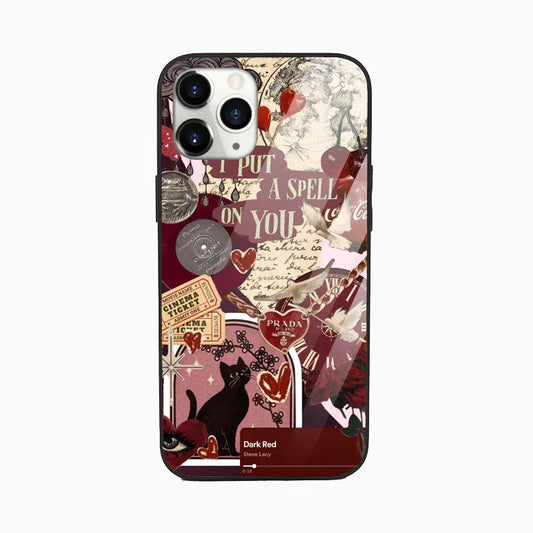 Scarlet Flame Aesthetic Glossy Phone Cover