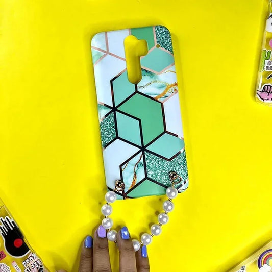 Green Geometric Pearl Phone Cover
