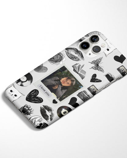 Black Retro Polaroid Phone Cover