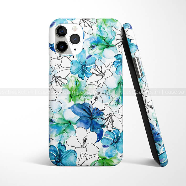 Blue Flower Petal Phone Cover