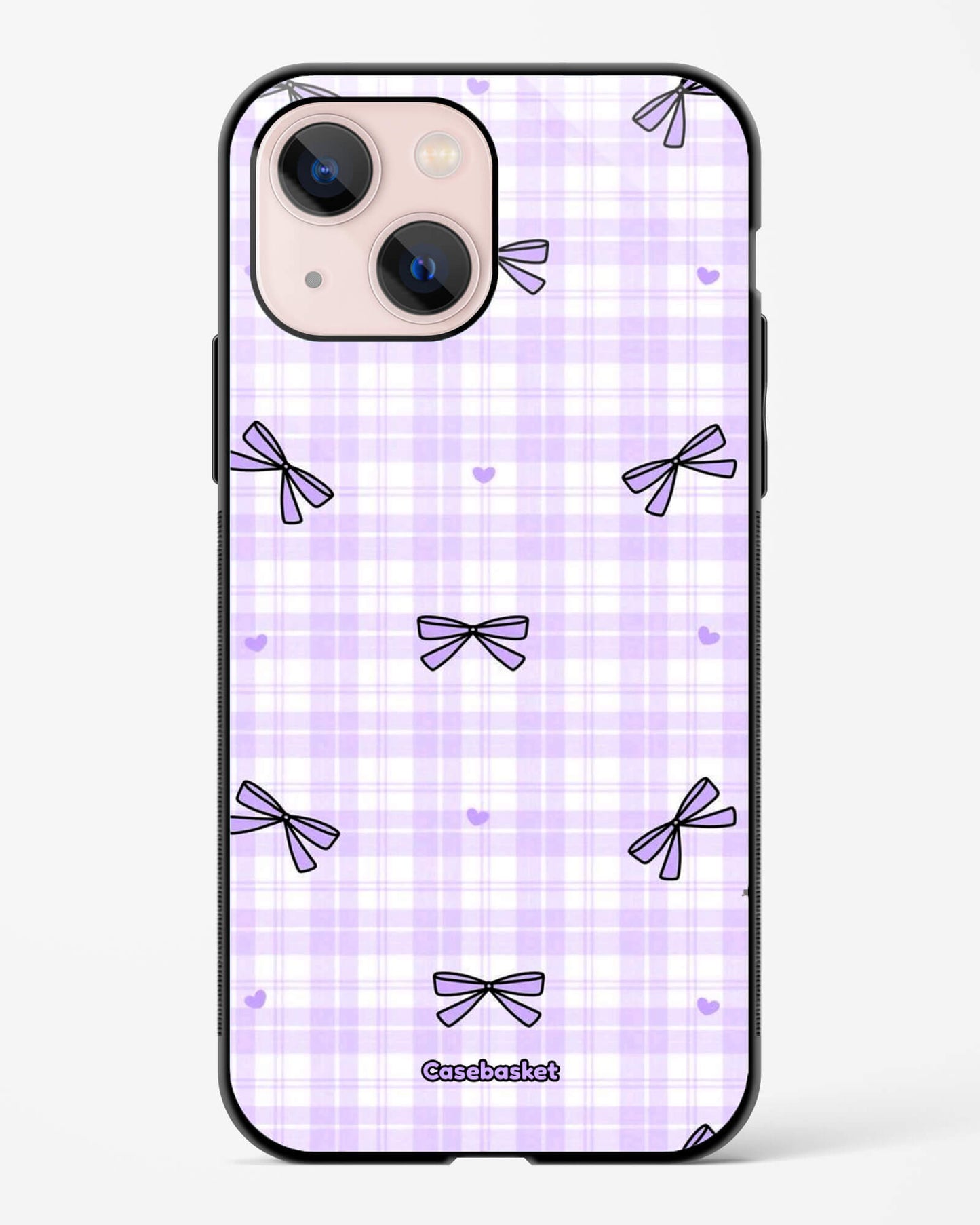 Purple Puff Bow Glossy Phone Cover